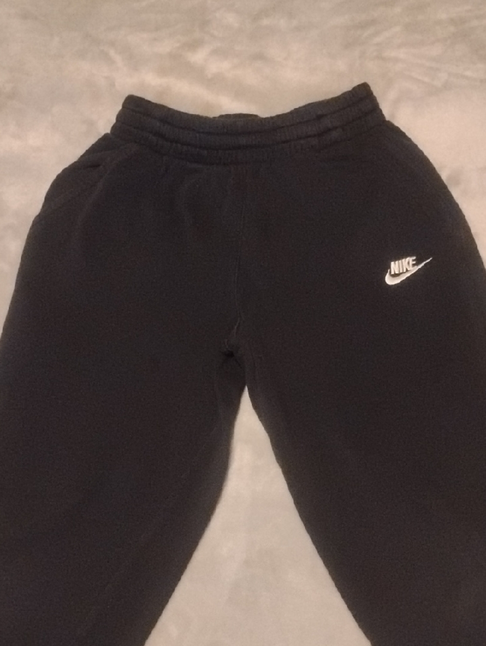 Nike Kids Black Joggers with White Swoosh - Picture 2 of 6